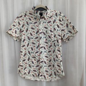 J Crew Shirt‎ Mens M Golf Print Short Sleeve Button Up